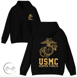 Vintage USMC Semper Fidelis Hoodie, 250th Anniversary Eagle Globe Anchor Pullover, 1775–2025 Commemorative Shirt, Marine Corps Pride Apparel