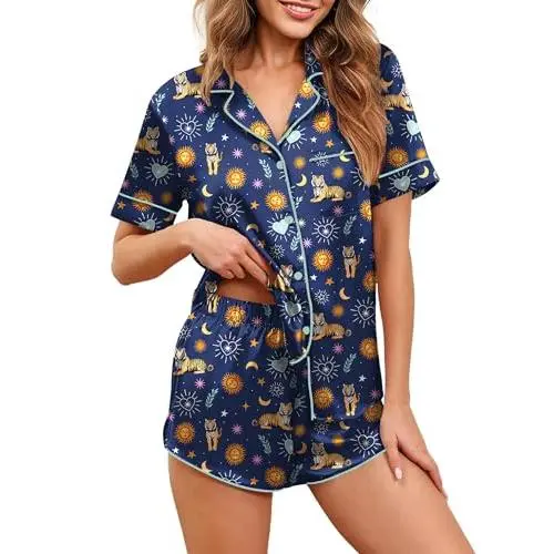 Tiger/Moon/Star Navy Print