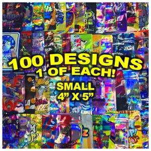 100 Pack Small 4” x 5” Assorted Designs Foil Packaging 100 Pack Small 4” x 5” Assorted Designs Foil Packaging