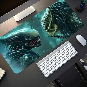 1, Alien Vs Predator, Large Gaming Table Mat | Polyester and Diatom Mud, Durable Computer Accessories for Work or Play