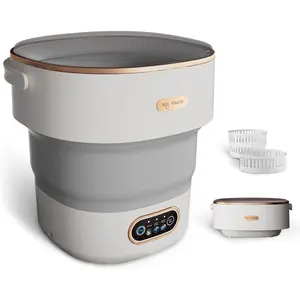 2026 Upgrade Portable Washing Machine 16L -- Foldable Portable Laundry Machine and Spinner, Underwear, Socks; Portable Washer Ideal for Travel, Dorms, Camping