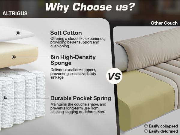 【3 Packages Shipping】Ovios 110" Sectional Cloud Couch for Living Room, Modular Floor Sofa with Plush Corduroy, No Assembly Required, Big Comfy Couches Set with Fluffy Memory Foam, Stupendous U Shaped Sofas with Chaise 【3 Packages Shipping】Ovios 110" Sectional Cloud Couch for Living Room, Modular Floor Sofa with Plush Corduroy, No Assembly Required, Big Comfy Couches Set with Fluffy Memory Foam, Stupendous U Shaped Sofas with Chaise