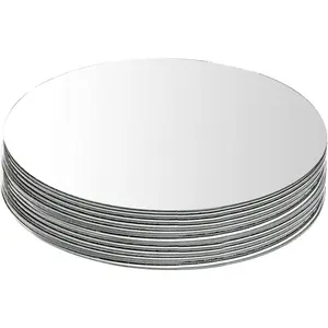 Set of 12 10-Inch Round Glass Mirror Trays for Table Centerpieces Crafts Wedding Party Decorations Wall Mounting