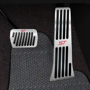 Aluminum Performance Pedals Set Non-Slip Accelerator and Brake Pedals Cover No Drill For Ford Explorer 2025,2024,2023,2022-2020 Brake Accelerator Accessories 2Pcs(ST)