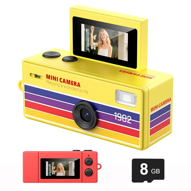 1080P Mini Thumb Camera, Keychain Pendant Camera with 8GB Memory Card, Student Outdoor Sports Camcorder, Children Teens Pocket Camera, Portable Digital Camera, Vlogging Camera, Hd Vlogging Camera