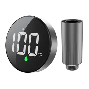 Longriver MX08 Shower Temperature Monitor for Shower Stalls, Heads & Systems | Hydro-Powered Sensor, Waterproof Adjustable Display | Real-Time Tracking,Valentine's Day gifts