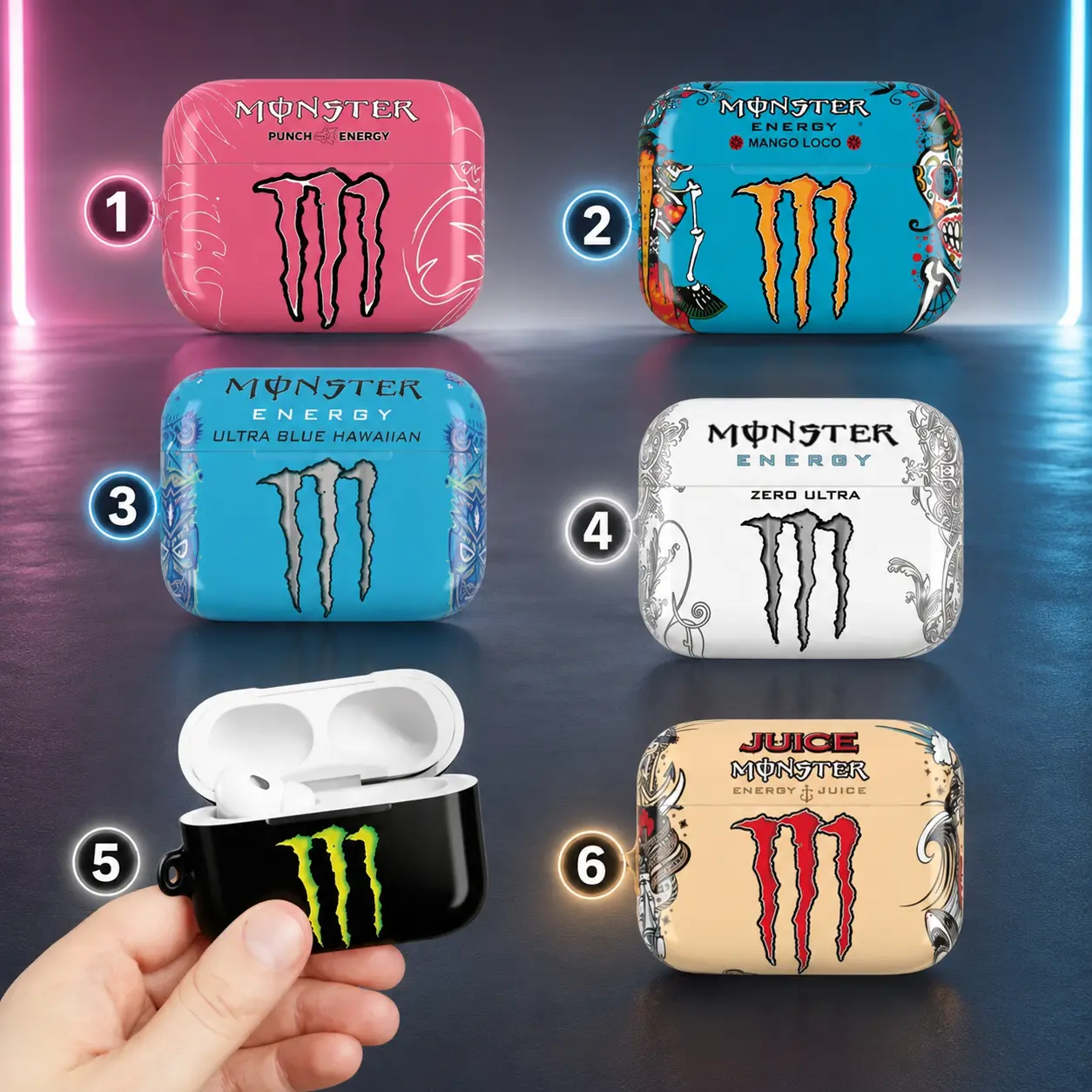 Energy Drink AirPods Case, Trendy Airpods Case for all Airpods Gen 1 2 3 4 & Pro 1, 2, 3 Aesthetic Air Pods Case Cover Protective