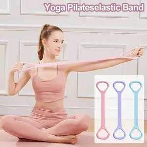 Home Fitness Back Shaping Extension Band, Open Shoulder Elastic Strap for Shoulder Exercises, 1 Piece 8 Shape Stretching Tool