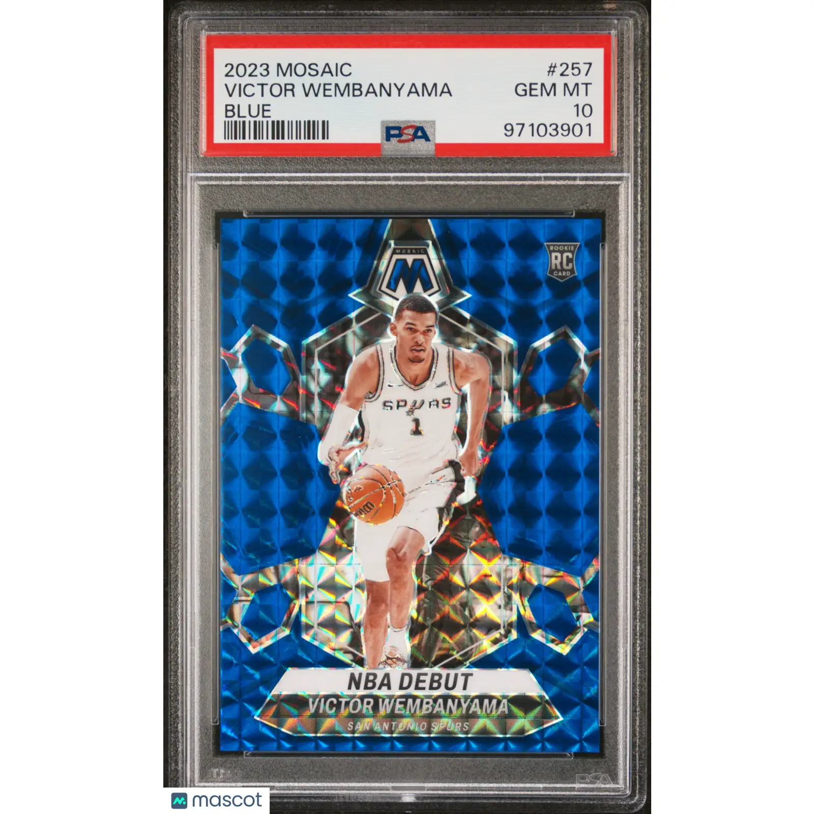 Victor Wembanyama PSA 2023 Panini Mosaic #257 10
