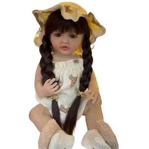 22inch 55cm Lifelike Reborn Baby Girl Doll Full Durable Princess Toddler Bath Toy for Girls Christmas Halloween Gift Rebornbabydoll