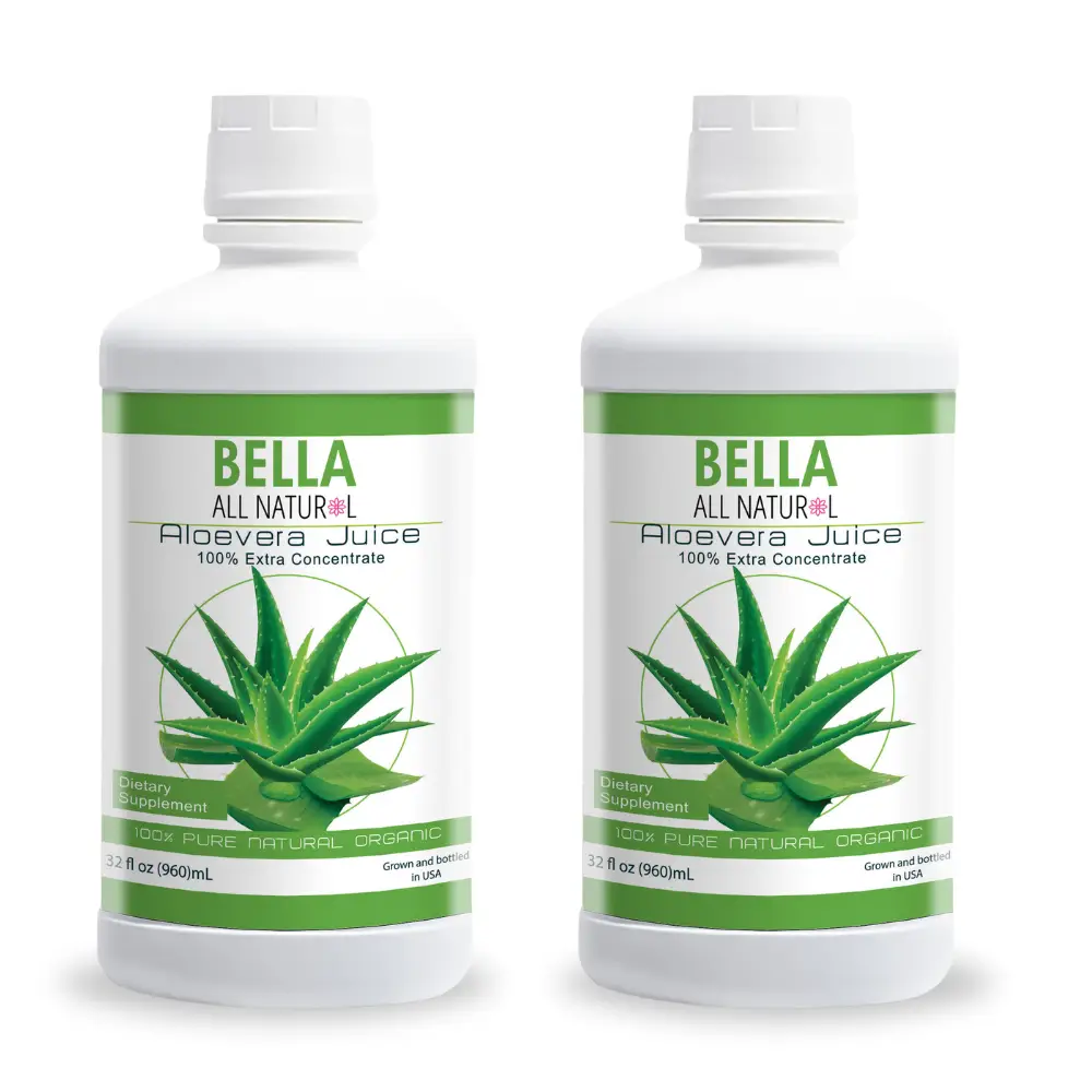 2 Pack - Bella All Natural Aloe Vera Juice, 32 fl oz