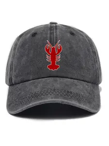 Cartoon Lobster Pattern Baseball Cap, Casual Outdoor Sports Hat for Men & Women, Vintage All-match Sun Protection Cap for Daily Wear