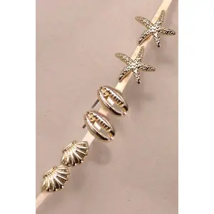 TRIO STUD SEASHELL EARIINGS