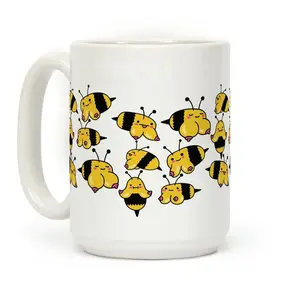 Boobees Pattern Coffee Mug, Funny Coffee Mug, Gift Ideas, Mug Gifts, Valentine's Day Gift