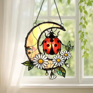 Ladybug Suncatcher Acrylic Window Hanging