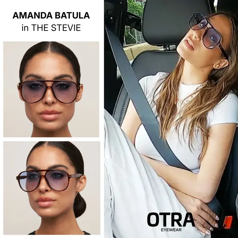OTRA x Grandquist Maddy Black Oversized Sunglasses -Chunky Aviator