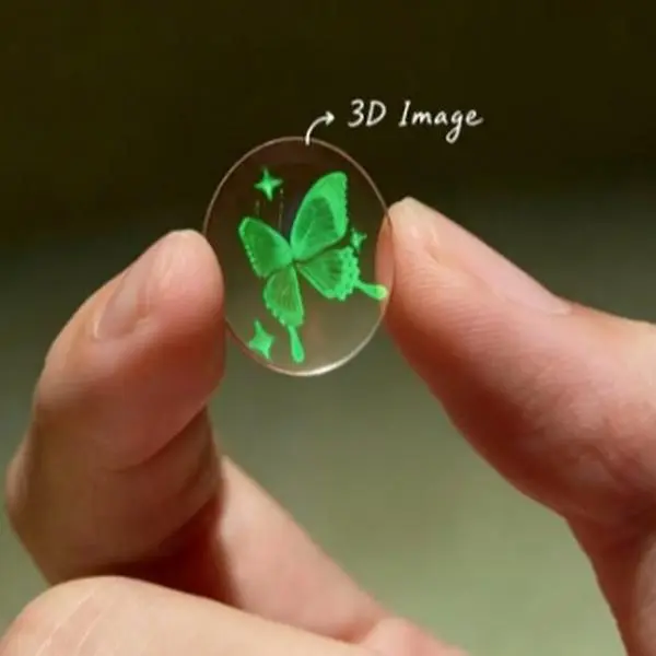 Butterfly Glass 3D Holographic Photo Mini Ornament – Handmade Creative Gift for Birthday, Couple, Him and Her