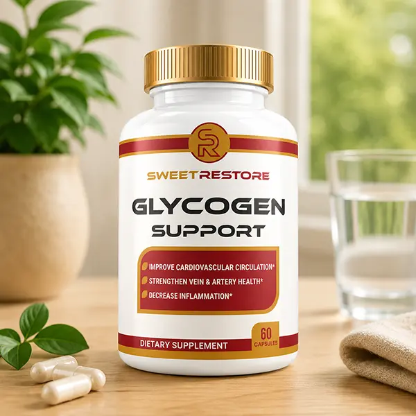 Sweet Restore Glycogen Support Capsules, Maximum Strength Glycogen Support Supplement, Supports Healthy Glucose Metabolism, Energy Production & Overall Wellness, 1 Bottle