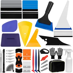 30 Pcs Car Window Tint Tools Kit - Professional Vinyl Wrap & Window Film Installation Set with Felt Squeegee, Micro Squeegee, Utility Knife, Spray Bottle for Automotive Glass Tinting & Privacy Film