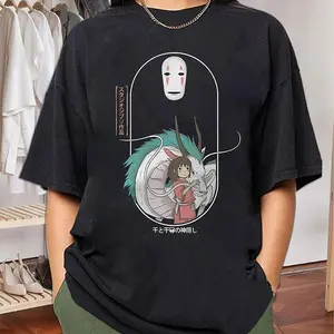 Spirited Away Shirt, Chihiro, Haku, No Face, Studio Ghibli Tee, Japanese Anime Lovers Gift, Totoro, NoFace, Catbus, Mononoke, Hayao Miyazaki