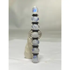 long moonstone ring size 7 southwest sterling silver women girls