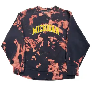 Michigan Tie Dye Embroidered Crewneck