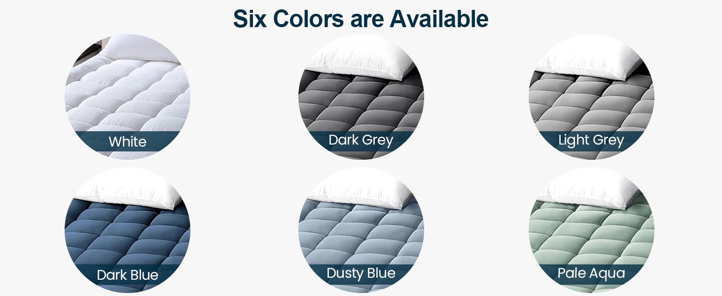 EASELAND Mattress Topper-Cooling Mattress Pad Pillow Top Mattress Cover Quilted Fitted Mattress Protector Cotton Top Stretches up 8-21" Deep Pocket, Machine Washable and Comfortable