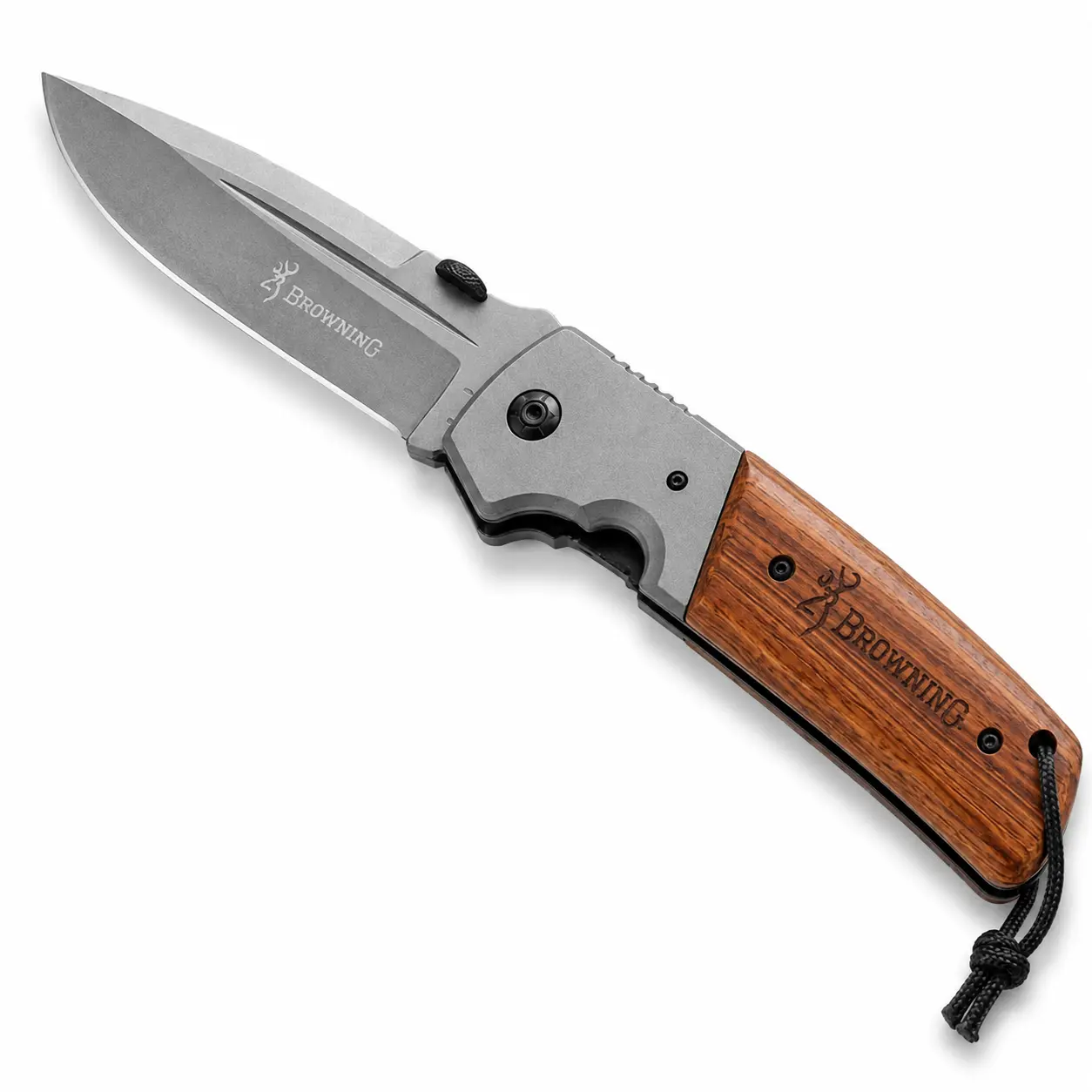 Rosewood Gray Foldable Full-Handle Fixed Blade Knife with Stainless Steel Blade, Comfortable In-Hand Feel, Sheath - Camp Kitchen Accessory for Bushcrafting, Fishing, Outdoor Survival