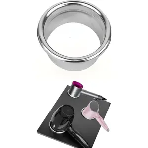 3.0 Inch 1pcs Open Hair Styling Dryer Appliance Holder Tube Package Salon Station Hair Dryer Organizer Holder Tube (Stainless)