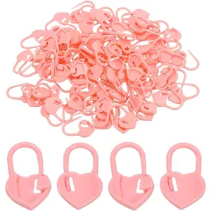 Crochet Stitch Markers, 100 Pack Plastic Knitting Markers  Pin Heart Locking Stitch Marker for Sewing Crocheting DIY Craft,