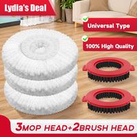 3 Pack Mop head+2 Pack Brush head