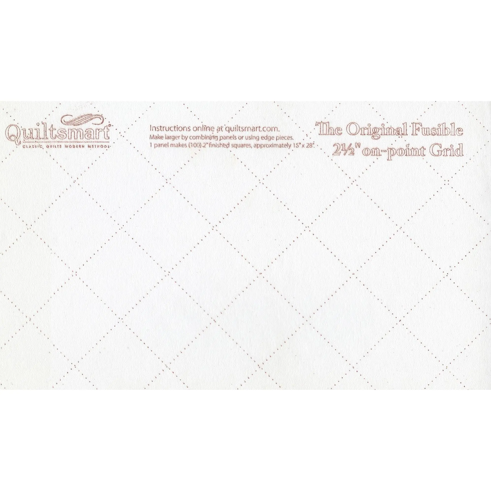 Quiltsmart 2.5" PiXel Grid On Point Pre-Printed Fusible Panel QS65064D