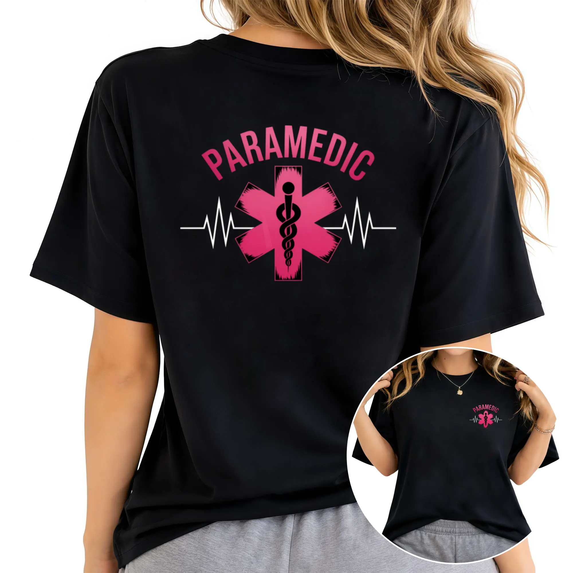 Paramedic First Responder Casual Summer Tee, Ambulance Medical Staff Daily Outfit,funny graphic tee,summer graphic tees,tee