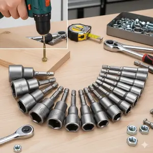 Magnetic Socket Adapter Set 5-14pcs | Strong Grip Anti-Slip for Drills & Wrenches | Universal Hex Converter for Auto Repair, Woodworking & Maintenance | Durable Quick Change Tool Kit for DIY & Home Projects