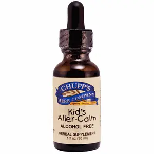 Chupp's Herb Company Kid's Aller-Calm Herbal Supplement - Alcohol Free, Child-Friendly Relief for Children, Parent-Approved, 1 fl oz