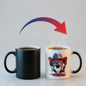 Football Theme Heat-Sensitive Coffee Mug - Hot Water Activated Heat Mug, Hidden Ball Reveal, Novelty Kitchenware Drinkware, Perfect Gift for Football Fans, Coffee Mugs, Heat Mugs
