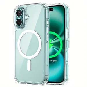 Magnetic Phone Case - for Wireless Charging Case for Iphone 16 15 14 13 12 Pro Max 16 15 14 Plus Clear Cover