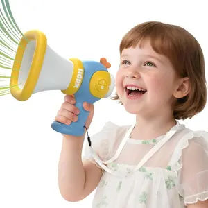 【Summervibes】Toddler Voice Changer Megaphone Toy, 3 Sound Effects Recorder & Music Player, Drop-Proo[f Color Cognition Parent-Child Interactive Educational Outdoor Toy, Perfect Birthday Gift for Kids Ages 3+ Boys Girls