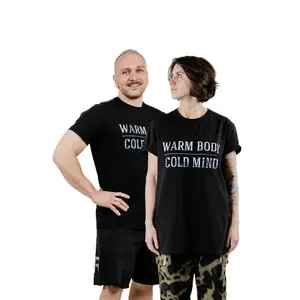 WARM BODY COLD MIND T-Shirt V2 Colourful Unisex All Seasons Menswear Top Camo Sports Tees for Man and Women, Casual Streetwear