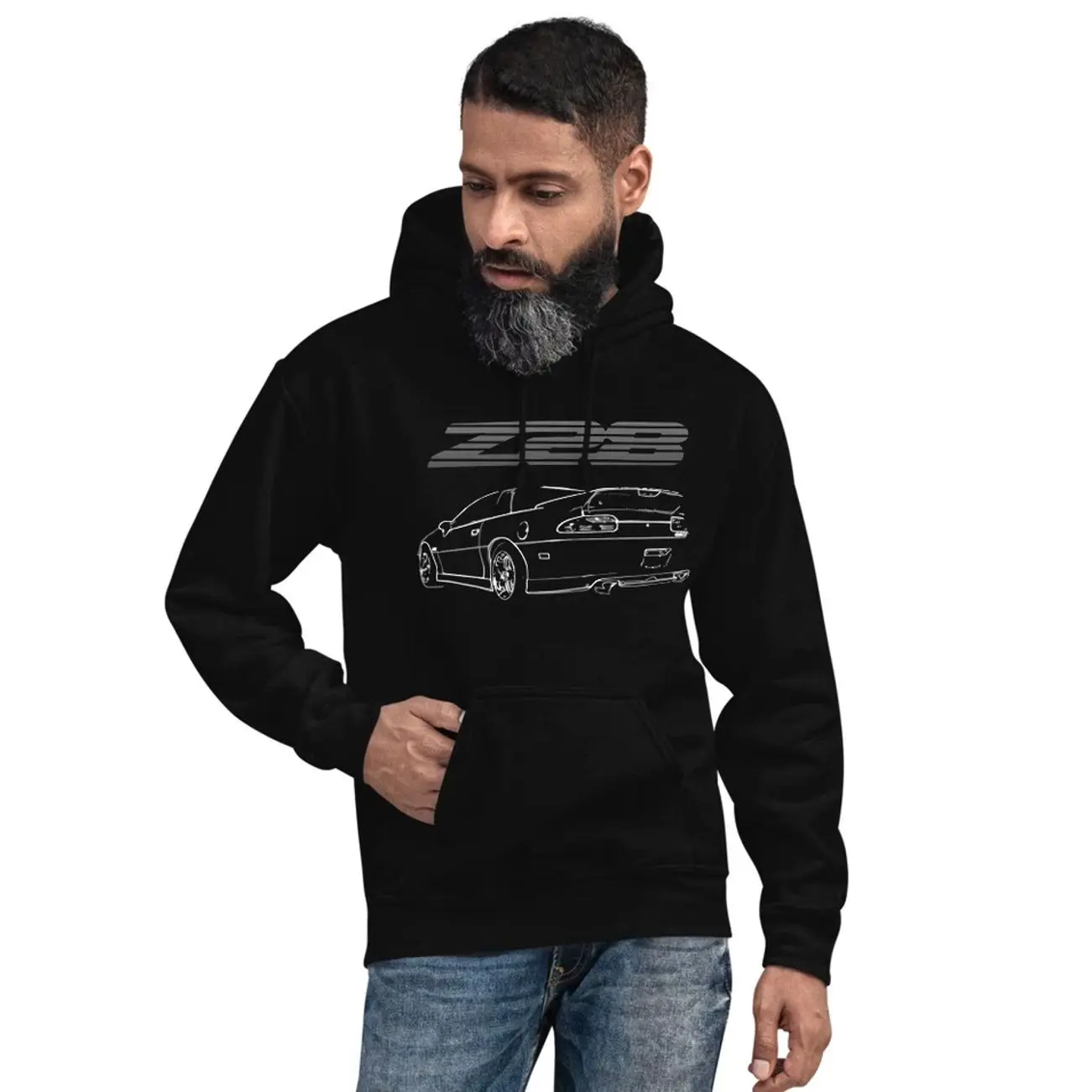 1994 Camaro Z28 Coupe Outline Art Unisex Hoodie T-Shirt Sweatshirt, Car Enthusiast and Fans Gift