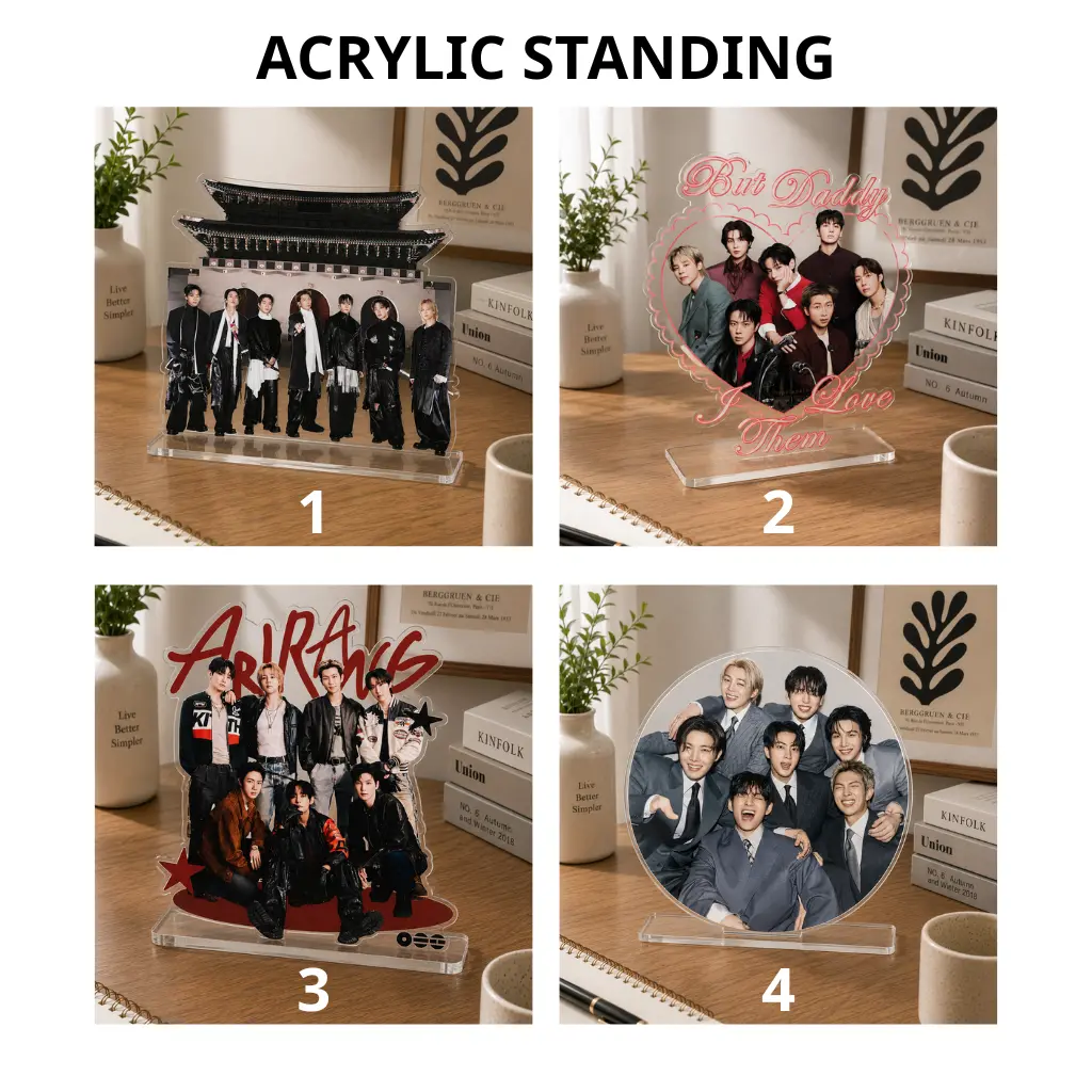 Arirang Acrylic Standing (3mm) Decor Desk, Gift For BFF, Gift For Her, Gift For Army, Birthday Gift