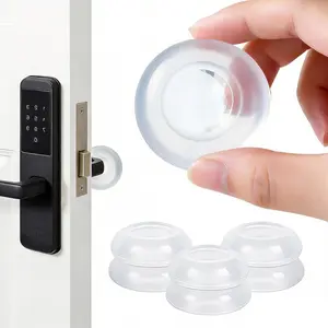 Door Handle Wall Protector, Self-Adhesive Shock Absorbing Bumper Pad,  Design for Wall Protection and Noise Reduction, Washable and  Multiple Times (Clear-6pcs)