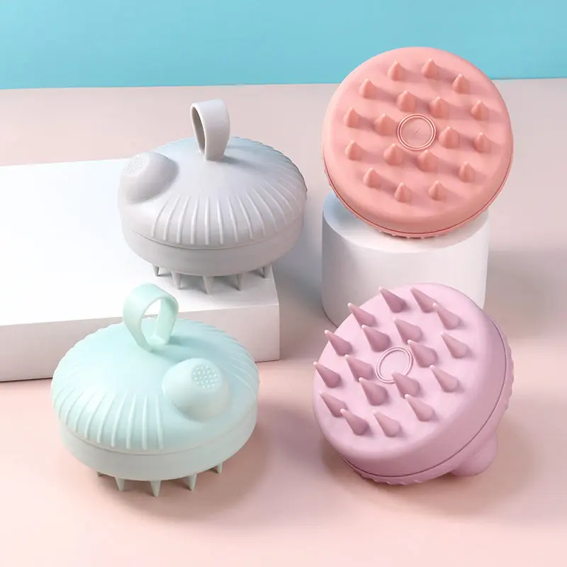Silicone Scalp Massage Brush – Shampoo Scrubber & Scalp Massager for All Hair Types