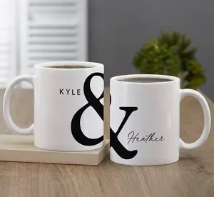(Custom Name Mug) You & I Forever Personalized Mug Set, Girlfriend and Boyfriend Gift, Valentine's Couples Gift, Anniversary Gift, Couples Gift, His and Hers