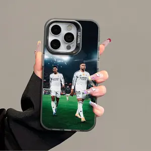 Mbappé And Bellingham IPhone 16 17 Promax Phone Case Anti Drop Protective Case Suitable For iphone 15 14 13 SAMSUNG S25 24 23 22 ULTRA Acrylic Football Phone Case