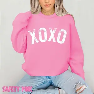 XOXO sweatshirt, Valentines Sweater, Galentines Sweater, Pink Valentines Day sweatshirt, XOXO Crewneck Sweatshirt, xoxo gift for girlfriend