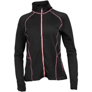 PAGE and TUTTLE Womens Coverstitch Gathered Layering Casual Outerwear Athletic - Black