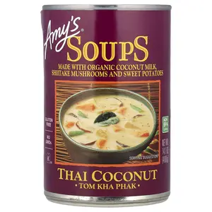 Amy's Soups, Thai Coconut, Tom Kha Phak, 14.1 oz (400 g)