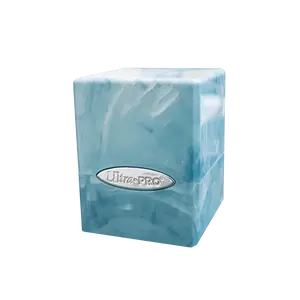 Marble SATIN® Cube - Light Blue / White