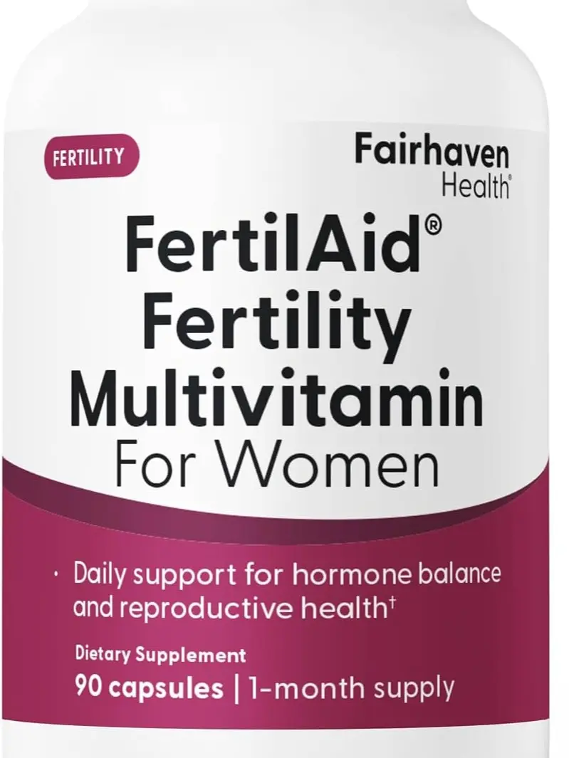 Fairhaven Health FertilAid for Women Capsules 90 Count - Prenatal Vitamin & Fertility Supplement for Cycle Regularity, Ovulation & Conception